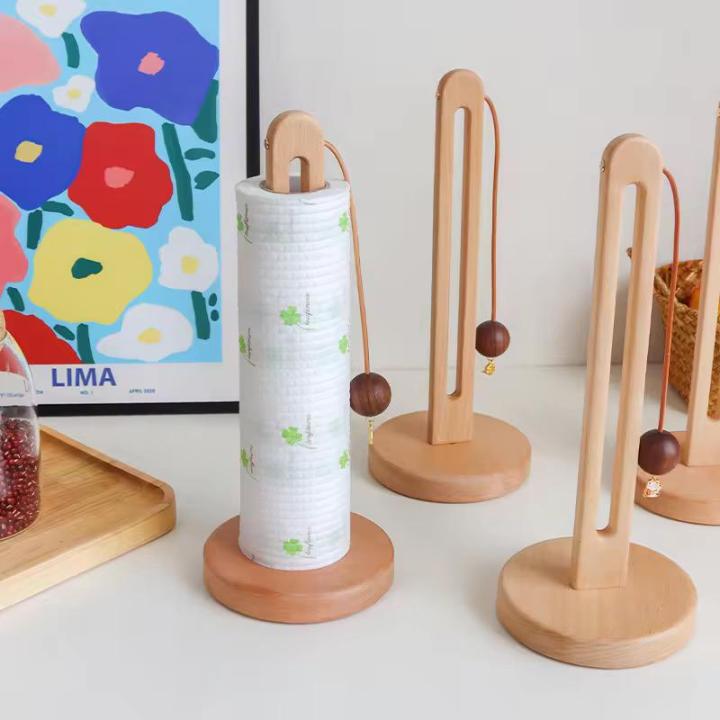 Wooden%20Kitchen%20Standing%20Tissue%20Paper%20Towel%20Roll%20Rack%20Holder%20Holders%20Toilet%20Roll%20Stand%20Weighted%20Base%20-%20Image%207
