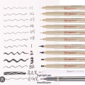 Giorgione 12 pcs Fine Liner Water Based Ink Black Fineliner Marker Pen Set Fineliner Marker Pens Set.