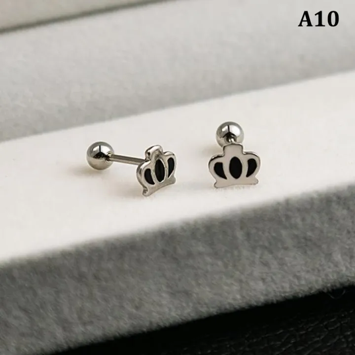 Silver%20Black%20Heart%20Star%20Round%20Small%20Stud%20Earrings%20for%20Women%20Ear%20Studs%20Jewelry%20Podazz%20-%20Image%205