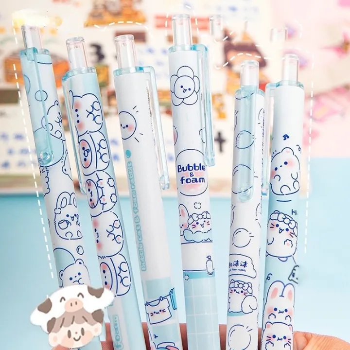 Cute%20Cartoon%20Sky%20Blue%20Pattern%20Press%20Pen%200.5mm%20Black%20Gel%20Pens%20School%20Office%20Writing%20Stationery%20Supplies%20-%20Image%202