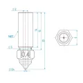 Nozzles For Creality Ender 3 V3 KE K1 / K1 MAX CR-M4 Nozzle High Quality Brass Plated Copper Hardened Steel 3D Printer Nozzles. 