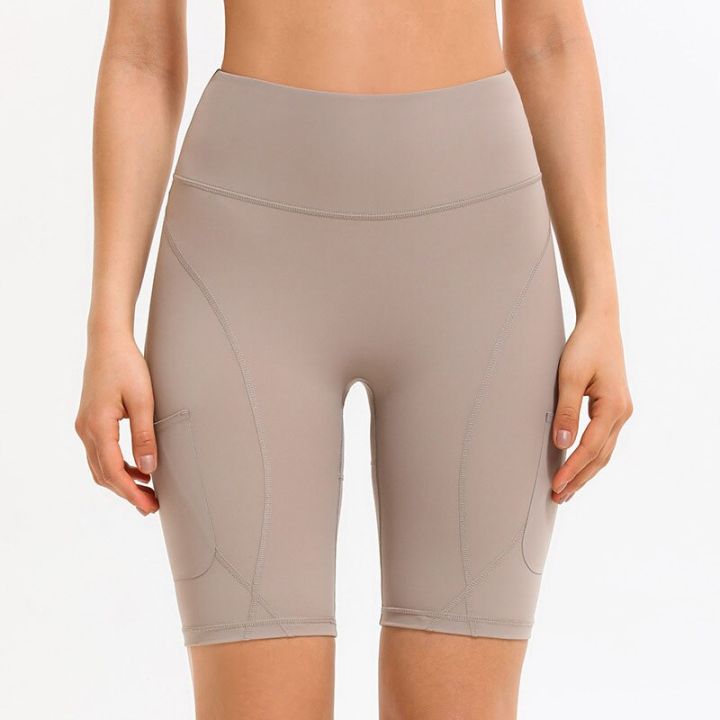 No%20Camel%20Toe%20Women%20High%20Waist%20Yoga%20Short%20Side%20Pocket%20Workout%20Tummy%20Control%20Bike%20Shorts%20Running%20Gym%20Spandex%20Leggings%20-%20Image%204