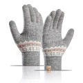 Winter Knitted Wool Thicken Warm Gloves / Girls Fashion Thermal Soft Lining Full Finger Mittens / Ladies Touchscreen Gloves. 