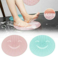 Silicone Rub Back Brush Bathroom Non-slip Wash Foot Pad Massage Shower Mat with Sucker Bath Massage Foot Exfoliating Brush Pad Bathroom Wash Foot Mat Exfoliating Dead Skin _Jess Gadget. 