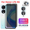 【Trusted】 2 in 1 X7B 5G Anti-peeping Screen Protector Full Cover Tempered For X8B X7B X8A X7A 4G 5G Anti- 9D Protection Film + Lens Camera Film. 