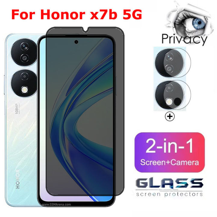 【Trusted】 2 in 1 X7B 5G Anti-peeping Screen Protector Full Cover Tempered For X8B X7B X8A X7A 4G 5G Anti- 9D Protection Film + Lens Camera Film