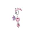 Body Piercing Jewelry Butterfly Belly Ring Stainless Steel Magnet Body Jewelry Nose Ring Hoop Heart Nose Piercing.
