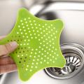 Multi-Purpose Soft PVC Plastic Star Filter For Kitchen Bathroom Sewer Sink Waste Strainer Filter Drain Catcher Cover-4pcs/Set. 