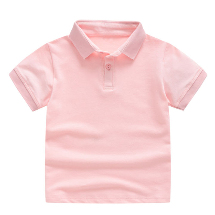 Elegantstunning%20Boys%20Lapel%20Short%20Sleeves%20T-shirt%20Simple%20Solid%20Color%20Tops%20Summer%20Cotton%20Breathable%20Shirt%20For%201-10%20Years%20Old%20Kids%20-%20Image%205