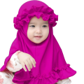 Baby Girl Hijabs, 1 to 10 Years Soft and Comfortable Muslim Scarf for Girls.