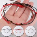 5Pcs 0.8mm Red Rope Braided Red Line Good Luck Rope Bracelet Female Adjustable Waxed Thread Women Gift Accessories.