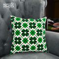 Exclusive Cushion Cover, Green & Black, (20″x20″), Only Cover. 