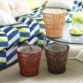 Retro Rattan Trash Can Dustbin Office Paper Bas Kitchen Garbage Bin Waste Basket Bathroom Toilet Paper Bucket Storage Bucket. 