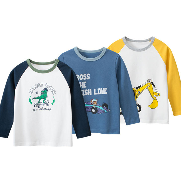 DSstyles%203%20Pcs%20Toddler%20Boys%20Cotton%20T-shirt%20Cartoon%20Pattern%20Tees%20Long%20Sleeve%20Round%20Neck%20Shirt%20Spring%20Fall%20Tops%20-%20Image%207