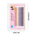 Lvcheryl 100Pcs New Colorful Individual Lashes Extension 12mm Natural Faux Mink Eyelashes 30D Cluster Colored Eyelash Extension Makeup Tool. 