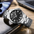 CRRJU 5003  Stainless Steel Simple Fashion Date Analog  Wrist Watch For Men. 