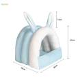 Guinea Pig Cave Beds Comfortable Rabbit Bed House for Hamster Rabbit Ferret blue. 