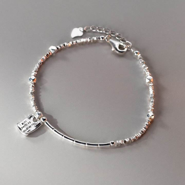 La%20Monada%2016.5+3.5cm%20Irregular%20Bracelets%20For%20Women%20Silver%20925%20Sterling%20ID%20Card%20Hexagon%20925%20Sterling%20Silver%20Women's%20Bracelet%20-%20Image%205