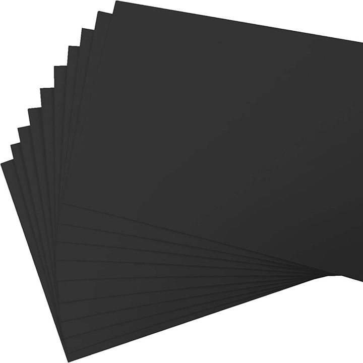 Black Card Paper A4 300gsm 10 Sheets - Double-Side Card-Stock - Black Paper Coloured Craft Art Paper Hard Card Origami Paper Card Paper Design Papers.