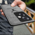 Quiberk for OPPO A79 5G / OnePlus Nord N30 SE Case Fabric Deer Cloth Vintage Shockproof Protective Phone Back Cover. 