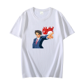 Ace Attorney Defense Courtroom Trial Video Game Objection Adult graphic t shirts Cotton Tees Tops Summer Harajuku Men's clothing.