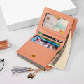 Women's Cute Fashion Purse Leather Long Zip Wallet Coin Card Holder Soft Leather Phone Card.