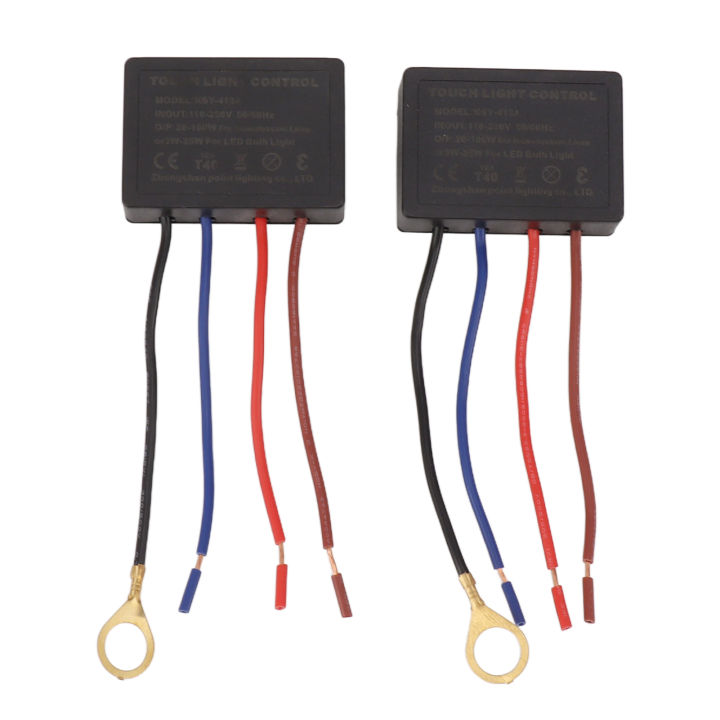 Pssopp KSY 413A 3-Way Touch Sensor Dimmer Module – ABS, 20-100W Incandescent / 3-25W LED, 110-230V, Includes Spare Sensor – For Desk Lamps & Fixtures
