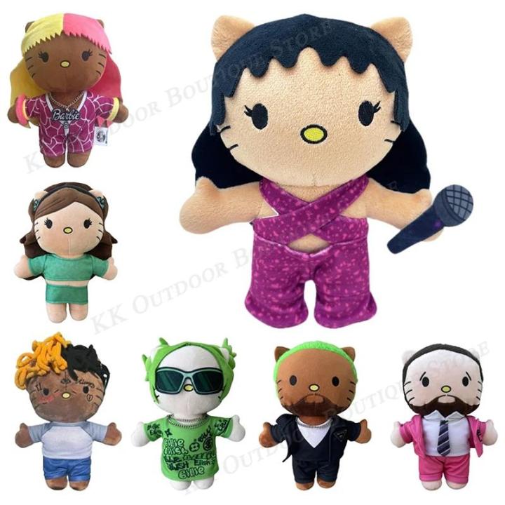 Hello Kitty Plush Arianna Grande Plush Travis Scott Anime Plushie Dolls Toy Stuffed Animals Soft Birthday Children Kids Gifts