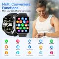 QCY GS Smart Watch 2.02 inch HD 60Hz Display Bluetooth Calling IPX8 Waterproof 24 Hours Heart Rate Monitor SPO2 Sensor 100+ Sports Modes Smartwatch. 