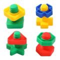 Kids Puzzle Toys Plastic Nuts Screws Matching Combination Baby Assembly Hands-on Screw Shape Large Particles Montessori Toy. 