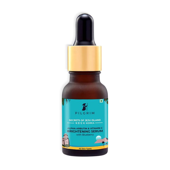 Pilgrim Korean 2% Alpha Arbutin & 3% Vitamin C Brightening Face Serum (Mini - 5 ml) for glowing skin