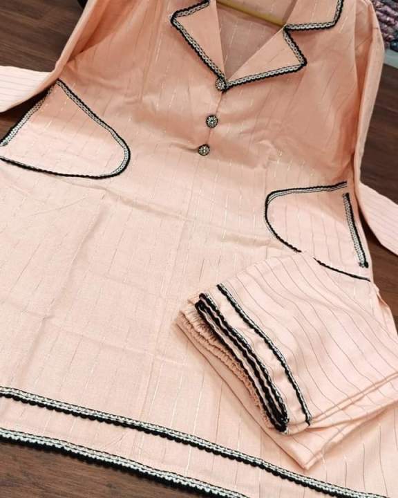fatema store New Exclushive Collection Staylish Grown kurte2 piece for women