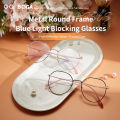OQ BOGA 4 Styles Unisex Anti Blue Light Proof Radiation Metal Irregular Polygon Frame Computer Glasses Women Men Eye Protection Fashion Full Rim Eyewear. 