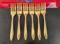 Exclusive 3D 12 Pcs Golden Plated Stainless Steel tea &  Fork Spoon set.. 