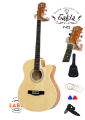 Takla Folk Guitar Y-01 40-Inch Plywood Bright Plywood Beginner Notch Guitar With Bag,Strings,Belt And Picks. 