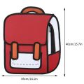 Women Backpack 3D Jump Style 2D Drawing Cartoon Back Bag Comic Messenger Cute Student Backpack Bags Unisex Knapsack Bolos.
