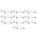 10Pcs Fishing Lure Body 5cm 2 7G Unpainted Crankbait Vib Minnow Wobblers Hard Bait Blank Lures. 