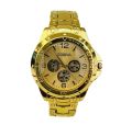 Stainless Steel ROSZ Full Golden Analog Watch For Men & Boys. 
