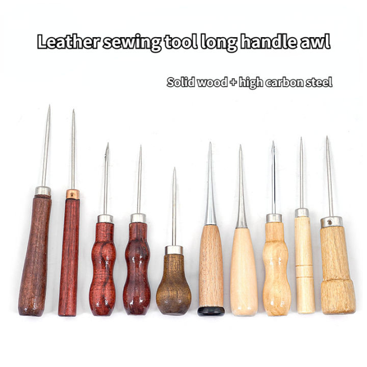 Sewing Tools Mending Shoes Long Handle Awl Diy Goods Making Straight Thread Eye Tools With Hooks