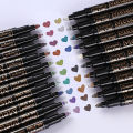 Guangna 3700 Metal Paint Pen Marker Ceramic Album DIY Graffiti Drawing Pen Soft Tip Calligraphy Pen Set. 
