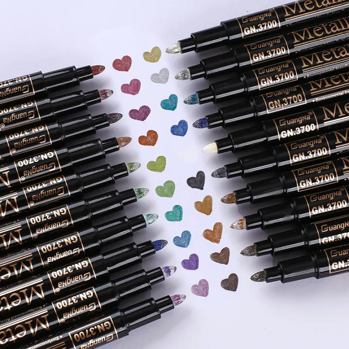 Guangna%203700%20Metal%20Paint%20Pen%20Marker%20Ceramic%20Album%20DIY%20Graffiti%20Drawing%20Pen%20Soft%20Tip%20Calligraphy%20Pen%20Set%20-%20Image%205