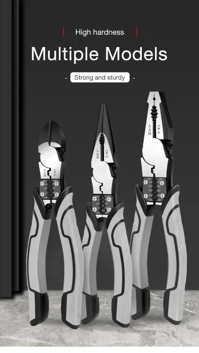 Combination%20Pliers%208"%20Stripper/Crimper/Cutter%20Heavy%20Duty%20Wire%20Pliers%20Diagonal%20Pliers%20Hand%20Tools%20-%20Image%204