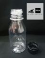 Pharma Oil Bottle 50 Piece Combo 100ML Transparent Plastic Black Cap. 