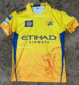 CSK Chennai Super Kings Jersey 2025 With Dhoni 7 Fonts Premium Quality Short Sleeves Honeycomb Fabric. 