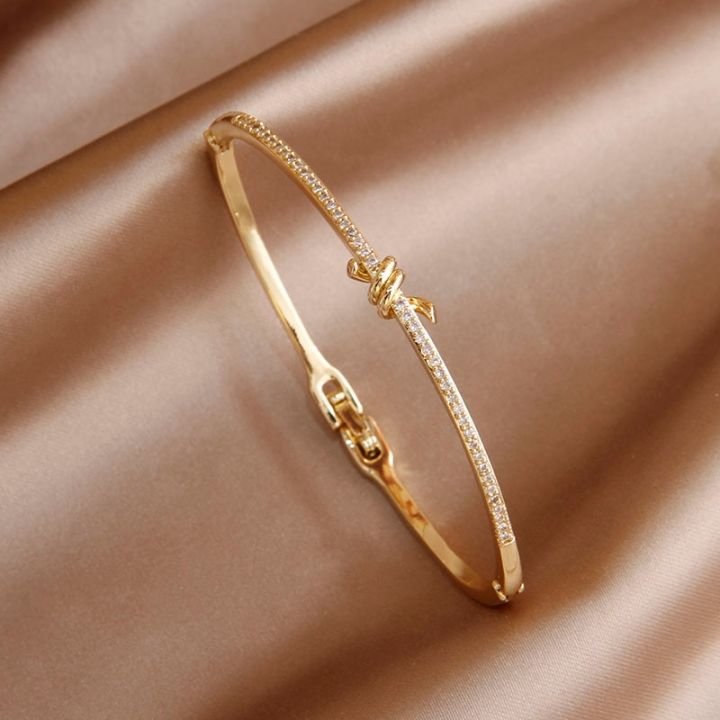 2023%20New%20Design%20Elegant%20Crystal%20Thin%20Open%20Bangles%20bracelets%20for%20Women%20Fashion%20Brand%20Jewelry%20Delicate%20Twist%20Bangles%20-%20Image%202