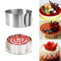 6-12 Inch Adjustable Stainless Steel Dessert Cake Mold Circle Baking Round Mousse Ring Mould Kitchen Decorating Tool. 