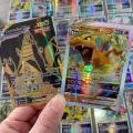 New English Pokemon Cards Holographic EX Vstar Vmax GX Letter Rainbow Arceus Shiny Charizard Mewtwo Evolution Collection Card MuXiaRe. 