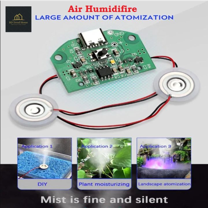 Dual spray atomization module USB humidifier driving circuit board atomization experimental equipment ultrasonic DIY