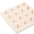 Montessori Wooden Pegboard Toy Number Construction Puzzle Peg Board With Cards Educational Stacking Blocks Toy For Kids Gift. 
