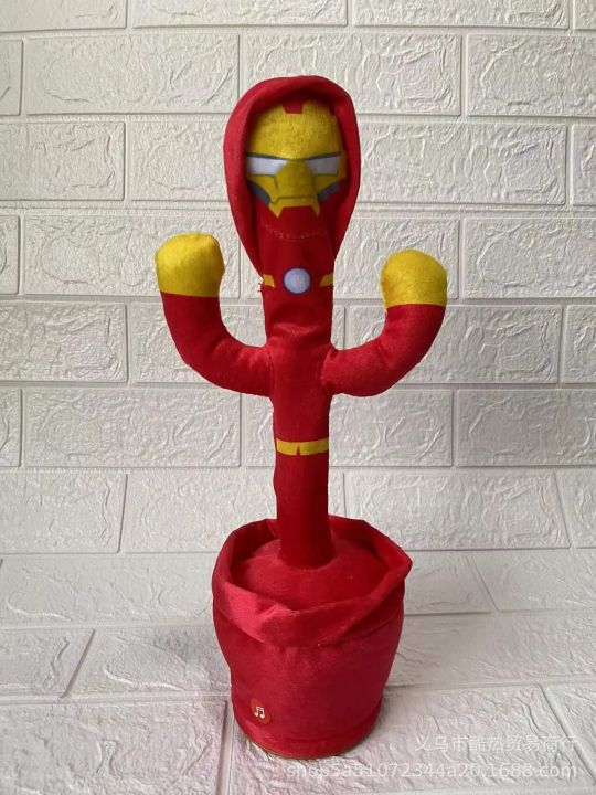 Halloween%20Marvel%20Spiderman%20Anime%20Figure%20Talking%20Toy%20Dancing%20Cactus%20Doll%20Avengers%20Speak%20Talk%20Sound%20Record%20Repeat%20Iron%20Man%20Kid%20Toy%20GiftsDolls%20Accessories%20-%20Image%206